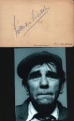 Norman Wisdom signed 6x4 inch album page with accompanying 6x4inch black and white photo. Good