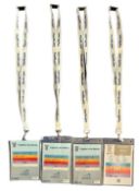 The FA Collection of 4 Lanyards WEMBLEY 3xEngland Staff 'The England v San Marino 12/10/12' plus
