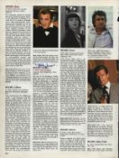 Dudley Moore signed 11x8inch magazine bio page. Good condition Est.