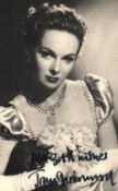 Joan Greenwood printed signature 6x4inch black and white vintage photo. Good condition Est.