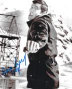 George Lazenby signed 10x8inch black and white photo. Good condition Est.