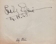 Lily Elsie signed album page dated 14.11.28, 4.5x3.5 inch in size. Good condition Est.