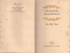 Eleanor Roosevelt On My Own First Edition hard back book by Eleanor Roosevelt. No dust jacket. Shows
