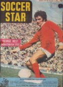 George Best signed Soccer Star magazine photo page. Good condition Est.