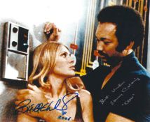 Britt Ekland and Sonny Caldinez the Man With the Golden Gun signed 10x8 inch colour photo James