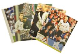 Tottenham 5 signed 10x8 inch colour photos including Jamie Redknapp, Stéphane Dalmat, Stephen Carr
