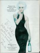 Paula Yates Collection. Paula Yates signed magazine photo, Card and cheque. Colour magazine photo
