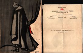 Theatre Festival Week programme and letter dated March 1946. Good condition Est.