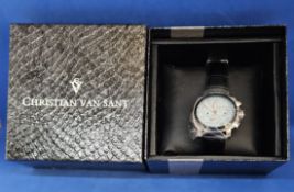 Christian Van Sant Mens Grand Python watch in original storage box. Good condition Est.