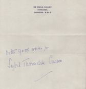 Sybil Thorndike signed headed page 6x4 inch approx. Good condition Est.
