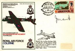 J.F.H. Marriott signed Sqn.Ldr. FDC. 50th Anniversary No. 2 Squadron RAF Regiment 7th April 1972.