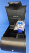 Renato LE 320g Stainless Steel 30ATM 50mm Blue Dial watch in original storage box. Good condition