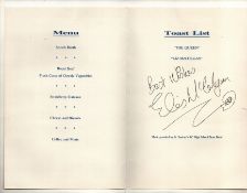 Liz McColgan signed City of Dundee Dinner Menu City Chambers Friday , 11th November 1988. Good