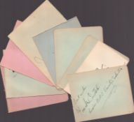 Autograph collection, Leonard Bernstein, Leslie Baily, Vera Lynn, David Parker, Billy Colton and 4