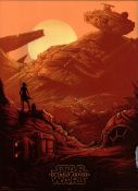 Star Wars the Force Awakens Movie art poster, measures 13x9 inch appx. Good condition Est.