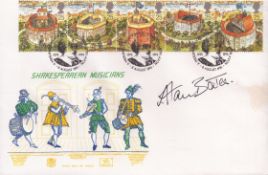 Alan Bates signed Shakekespearean Musicians FDC triple PM Midsummer Night's Dream Stratford Upon