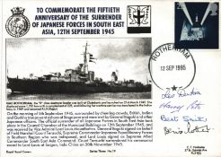 Leo Durkin, Harry Peto, Bert Smith & Denis Potter signed FDC To Commemorate The Fiftieth Anniversary