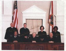 Florida Supreme Court Justices multi signed 11.8 inch colour photo. They gave the ruling on the 2000