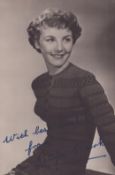 Petula Clark printed signature 5x3.5 inch black and white photo. Good condition Est.
