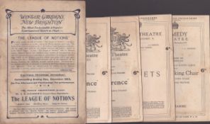 Theatre programmes from 1920s. 5 unsigned programmes, slight foxing. Good condition Est.