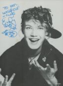 Emily Lloyd signed 6x4inch black and white photo dedicated. Good condition Est.