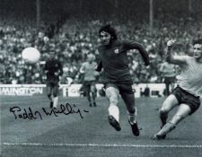 Paddy Mulligan signed 10x8 inch black and white photo pictured in action for Chelsea. Good condition