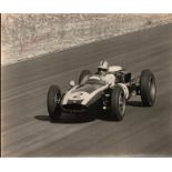 Jack Bradham Signed Original 1960`s signed black and white Motor Racing Photo. Measures 11x10 inch