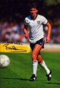 Bryan Robson signed 12x8 inch colour photo pictured in action for England. Good condition Est.