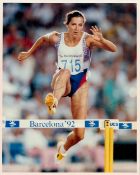 Sally Gunnell signed 10x8 inch colour photo. Sally Jane Janet Gunnell OBE DL (born 29 July 1966)