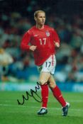Football Nicky Butt signed 12x8 inch colour photo pictured while playing for England. Good condition