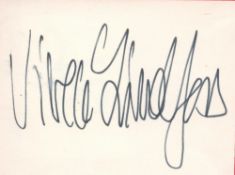 Viveca Lindfors signed 3x3 album page. Elsa Viveca Torsten dotter Lindfors (December 29, 1920 -