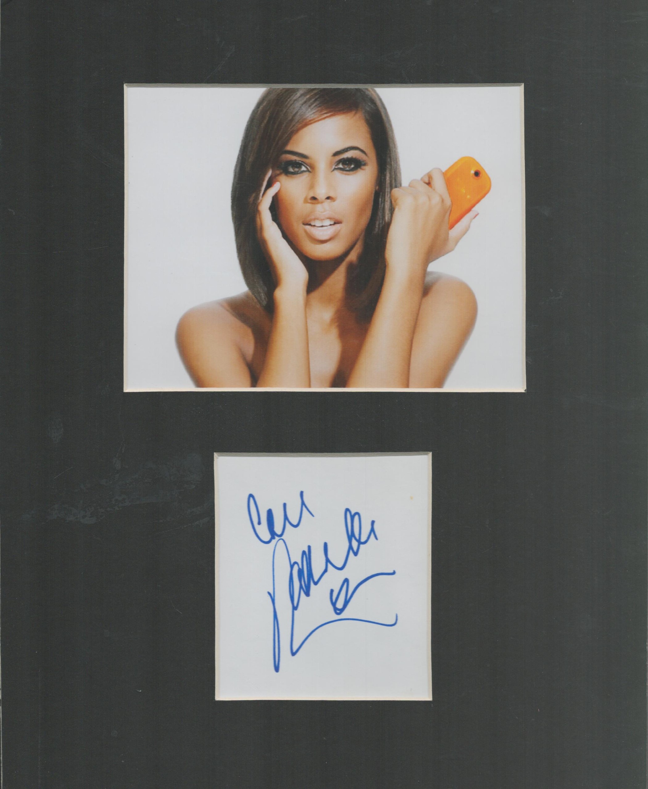 Rochelle Humes 10x8 inch mounted signature piece includes signed album page and colour photo.