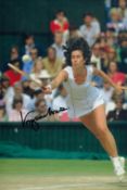 Tennis Virginia Wade signed 12x8 inch colour photo. Good condition Est.