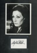 Anjelica Huston signed 16x12 inch black and white mount. Good condition Est.