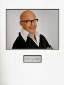 Harry Hill signature piece mounted below colour photo. Approx size 16x12 inch. Good condition Est.