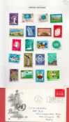 United Nations Mint and used Stamps in a small loose leave Album containing approx. 360 Stamps