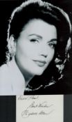 Elizabeth Allen signed card with unsigned 10x8 inch black and white photo. Dedicated. Good condition
