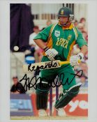 Jacques Kallis signed 10x8 inch colour photo pictured while playing for South Africa in a One Day