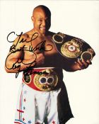 Boxing George Foreman signed 10x8 inch colour photo. Good condition Est.