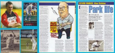 Cricket Collection of 3. A4 sheets with affixed photos and magazine pages includes some good