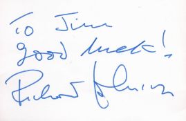 Richard Johnson signed 6x4 album page dedicated. Good condition Est.