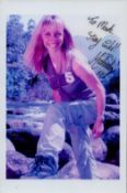 Michaela Strachan signed 8x6 inch colour promo photo. Dedicated. Good condition Est.