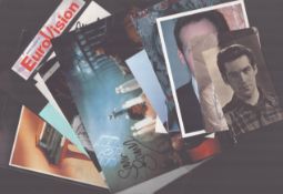 ENTERTAINMENT/SPORT collection 2 postcards and 2 10x8 inch photos. PRINTED AND UNSIGNED. Good