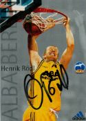 Basketball Henrik Rodl signed 4x3inch Euro League trading card. Good condition. All autographs