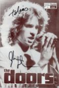 John Densmore, drummer of the rock band, The Doors. Signed and dedicated two page, (four sides)