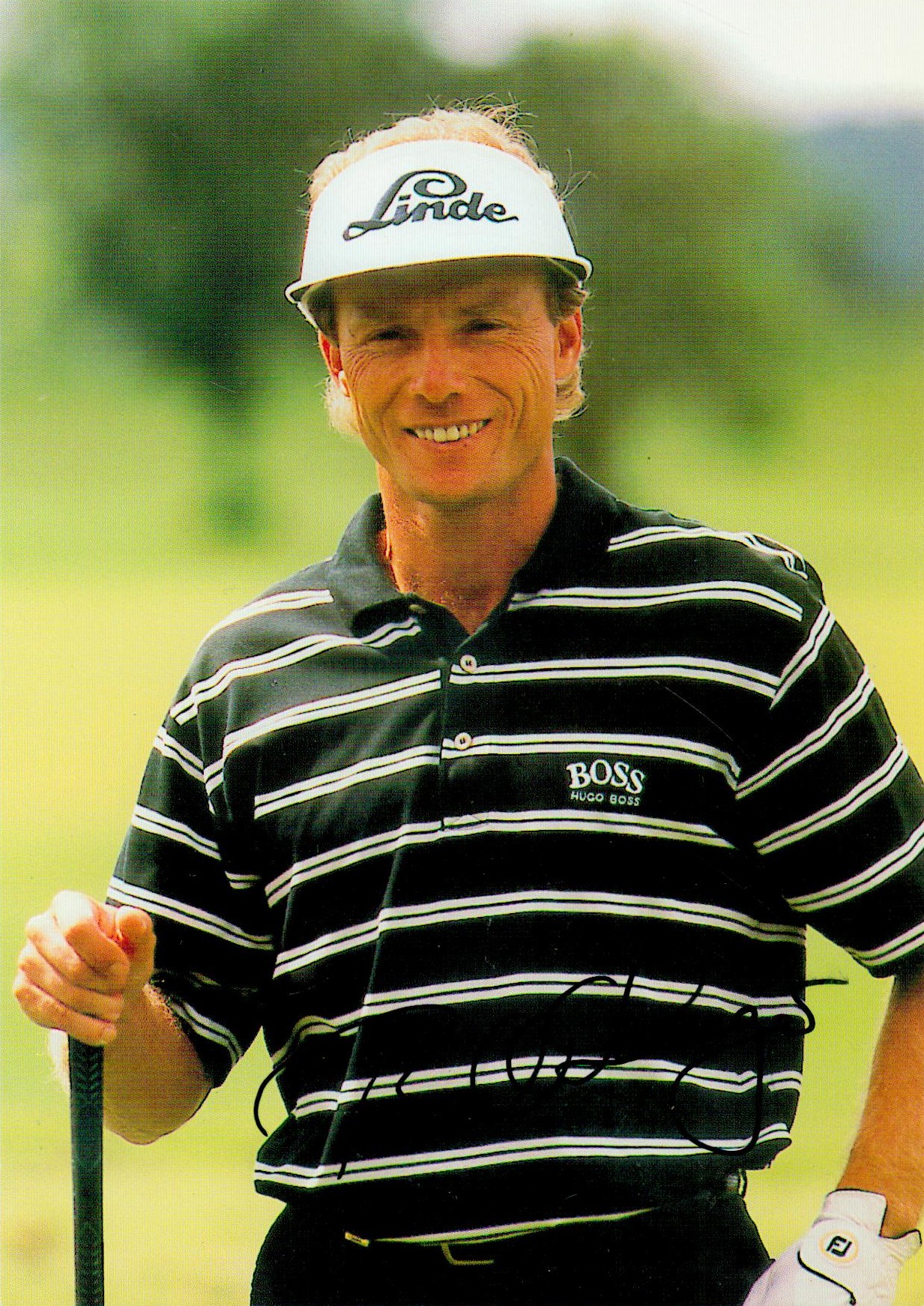 Golf Bernhard Langer signed 6x4inch colour photo. Good condition. All autographs come with a