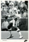 NFL Dan Marino signed 8x6inch Miami Dolphins black and white Nike promo photo. Good condition. All