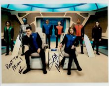 Seth MacFarlane, American actor, animator and writer. Signed and dedicated 10x8 inch 'The Orville'