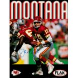 NFL Joe Montana signed 10x8inch Kansas City Chiefs colour promo photo. Good condition. All