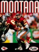 NFL Joe Montana signed 10x8inch Kansas City Chiefs colour promo photo. Good condition. All